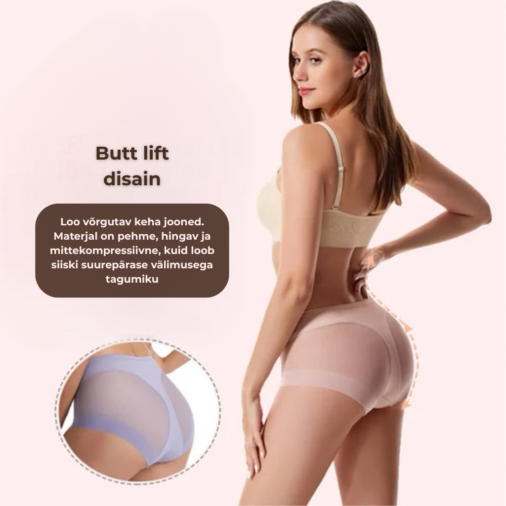 Õmblusteta püksikud kõrge vöökohtaga (komplekt 4 tk)