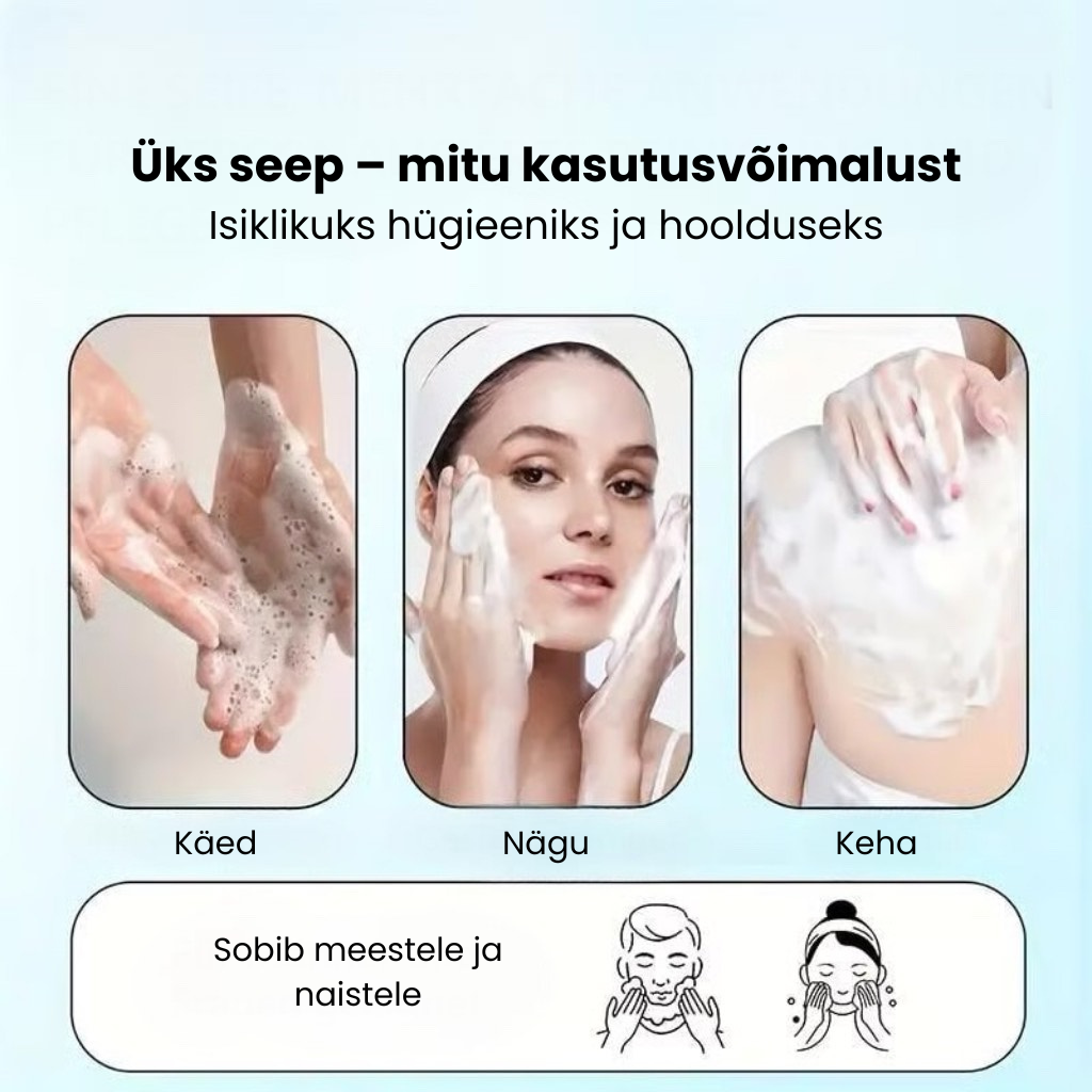 🔥 Originaalne käsitsi valmistatud kristallviinamarjade seep – õrn puhastusseep