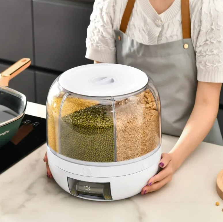 360° Pöörlev teraviljajaotur – tagab korrastatud ja tõhusa köögikorralduse