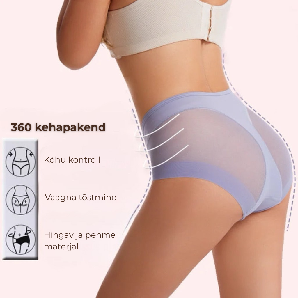 Õmblusteta püksikud kõrge vöökohtaga (komplekt 4 tk)