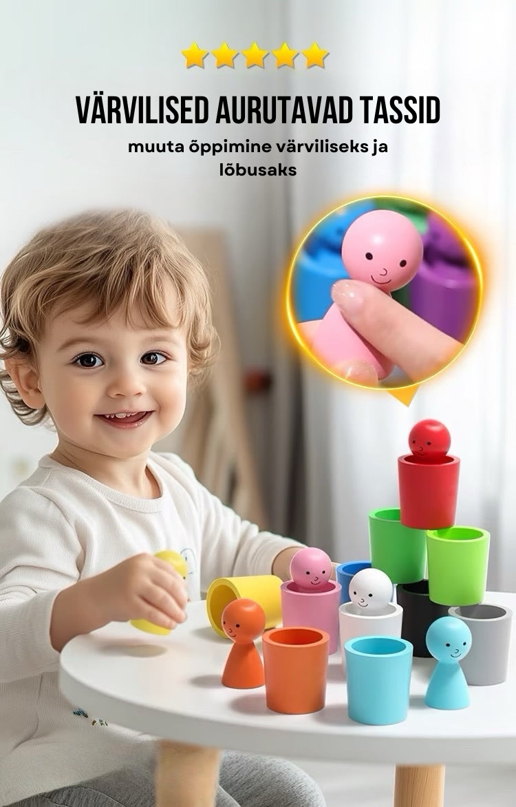 Värvi sorteerimise tassid