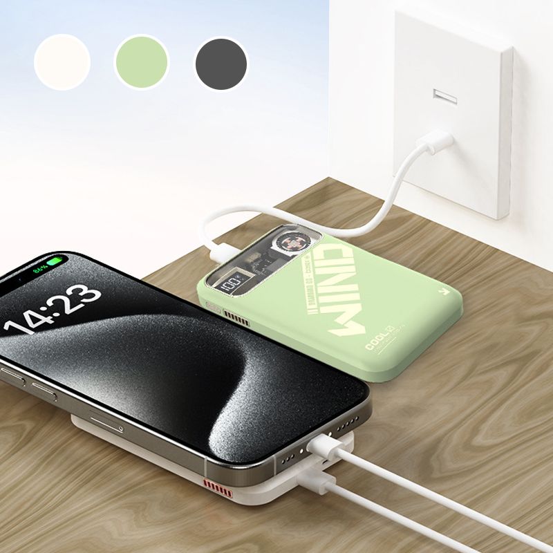PD20W 10000mAh kaasaskantav 15W traadita magnetiline energiapank aktiivse jahutusega ja LED-ekraaniga