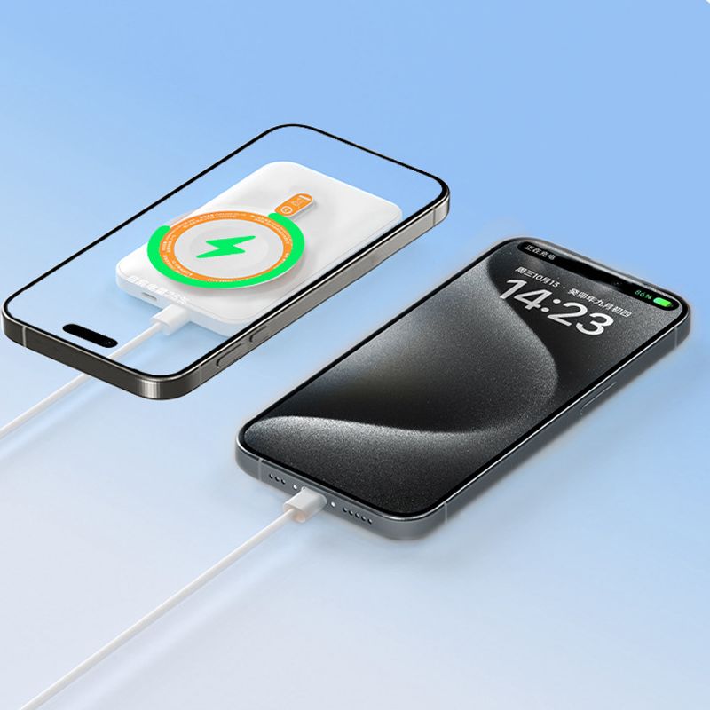 PD20W 10000mAh kaasaskantav 15W traadita magnetiline energiapank aktiivse jahutusega ja LED-ekraaniga